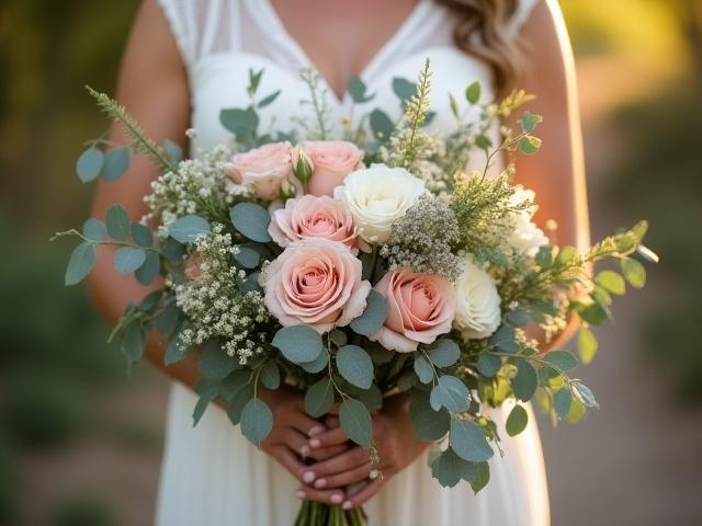 Photographie d'un bouquet de mariage champêtre